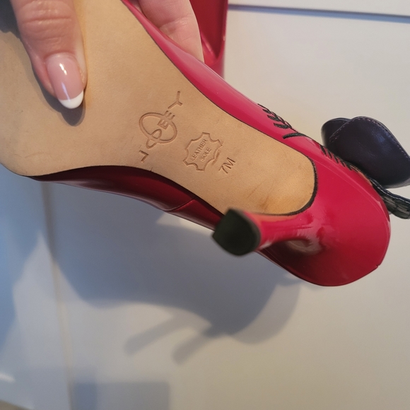 3-D ZARA Rose Patent Leather Stiletto Heel size 7 - Picture 5 of 8